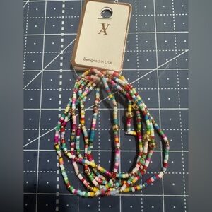 Stretchy mini beads bracelets. 6 total. NWT!